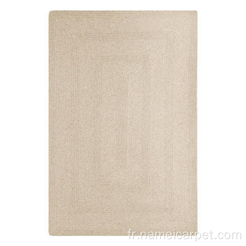 Tapis de tapis tressé de couleur beige en couleur naturelle
